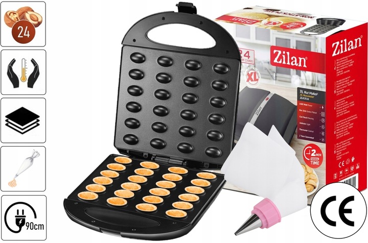 OPIEKACZ DO ORZESZKÓW FORMA NIEPRZYWIERAJĄCA POWŁOKA CIASTEK 24 SZT