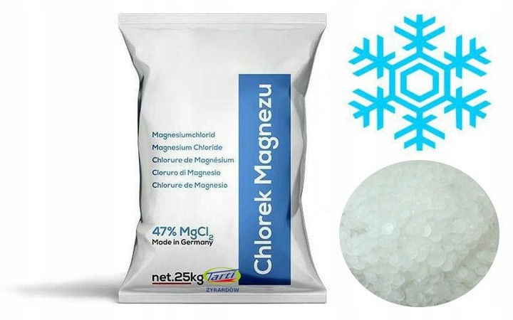 Chlorek MAGNEZU 25 KG Techniczny -35C SÓL DROGOWA ROZMRAŻACZ