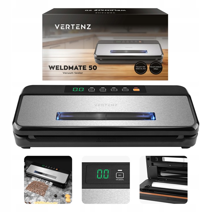 Zgrzewarka próżniowa do żywności VERTENZ 110W + folia worki do