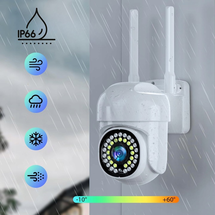 Zewnętrzna Kamera WIFI Obrotowa FULL HD Śledzenie Ruchu