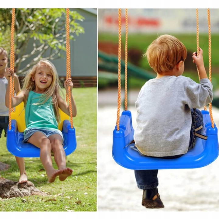 Huśtawka Ogrodowa Modułowa domowa dla Dzieci 3w1 Mocna na Linach