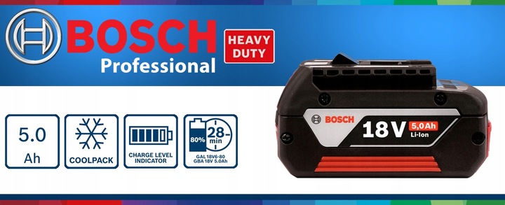 AKUMULATOR BOSCH PRO 18V 5Ah GBA Li-Ion Oryginalny 1600A002U5
