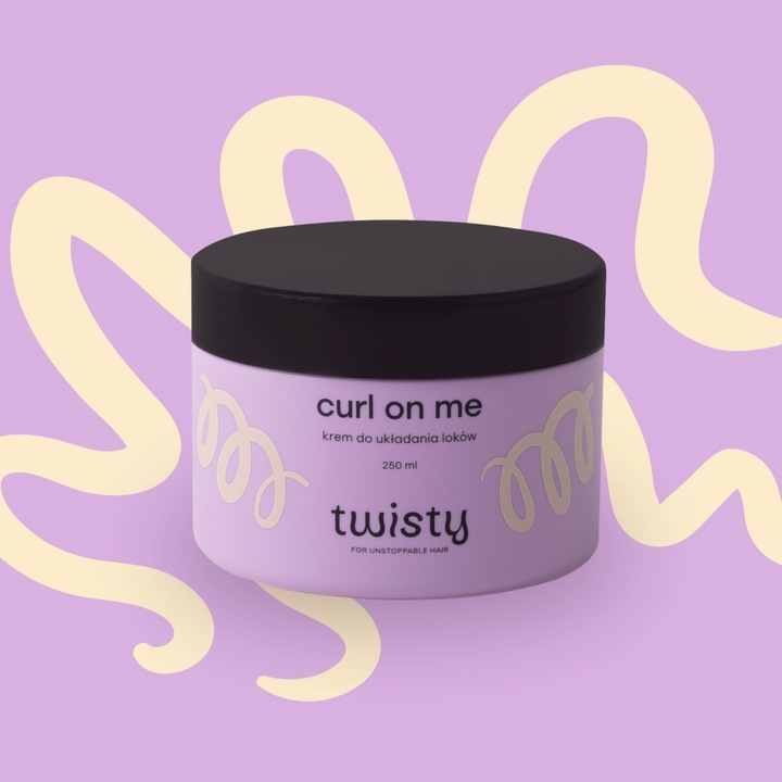 KREM do WŁOSÓW KRĘCONYCH układania loków WZMOCNIENIE WYDOBYWA SKRĘT