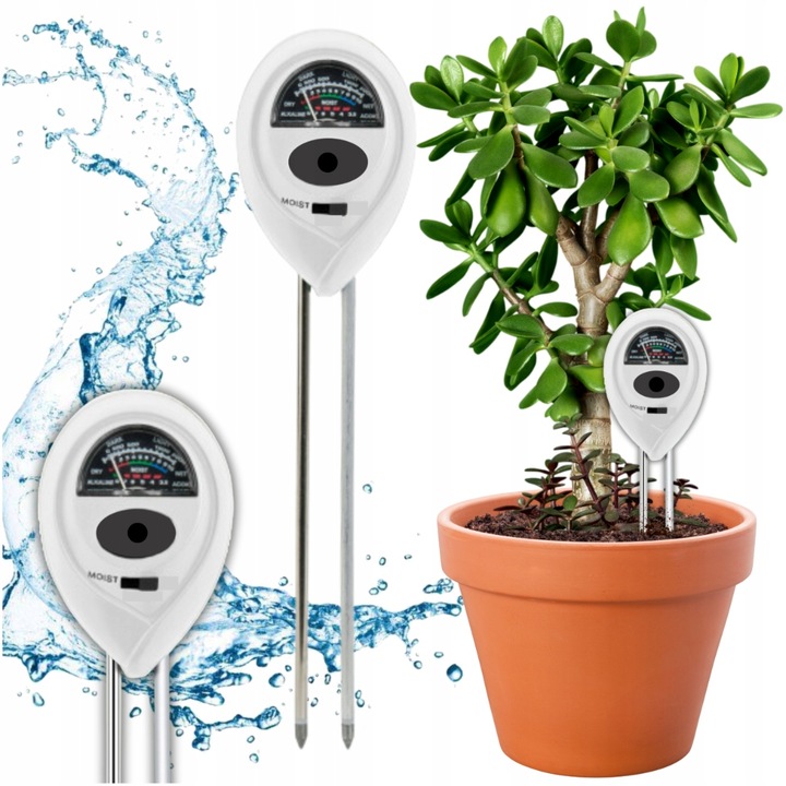 MIERNIK CZUJNIK WILGOTNOŚCI GLEBY ZIEMI TESTER PODŁOŻA PODLEWANIA