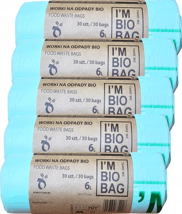 WORKI BIODEGRADOWALNE KOMPOSTOWALNE 6L BIO 150szt