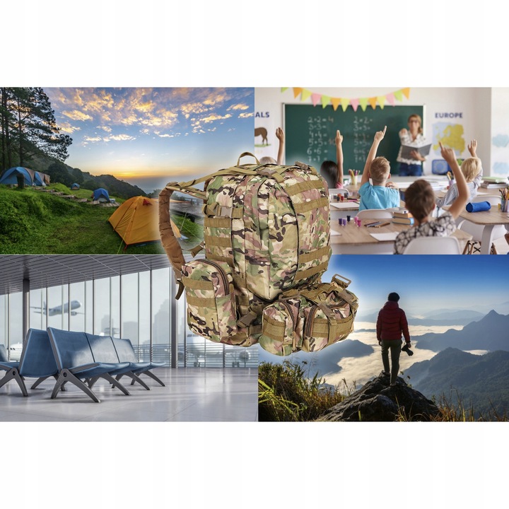 Plecak Taktyczny Wojskowy Militarny Survival 48,5l do Pracy Survivalowy XL