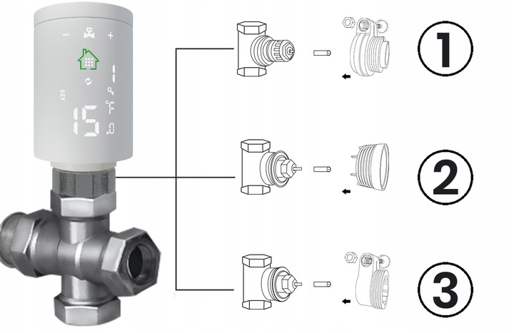 Głowica Termostatyczna Grzejnika Termostat Sterownik SMART Zigbee 3.0 Tuya