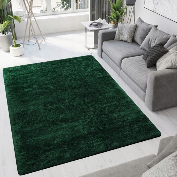 Pluszowy Dywan Shaggy Puszysty Do Salonu Miękki 160x230 Prostokąt Futrzany