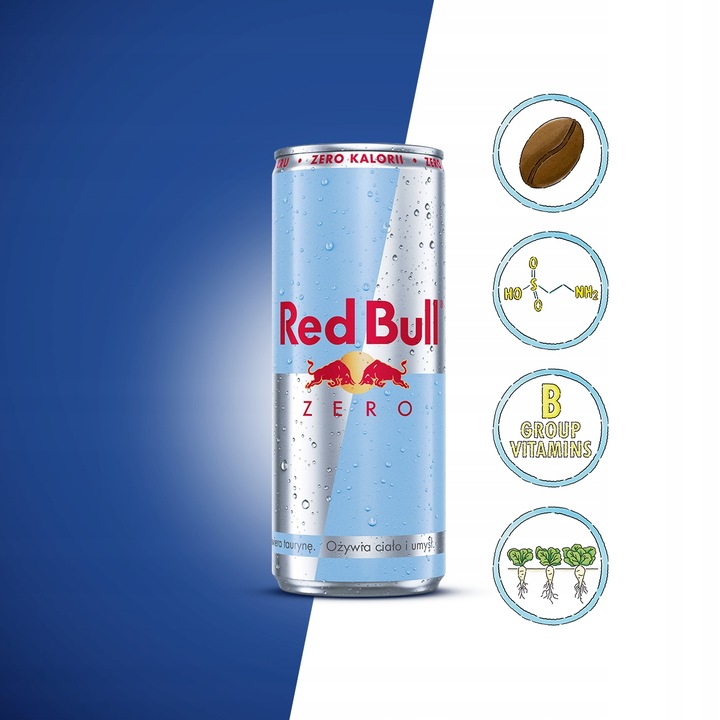 RED BULL Napój Energetyczny Zero bez cukru 24x250ml ZESTAW