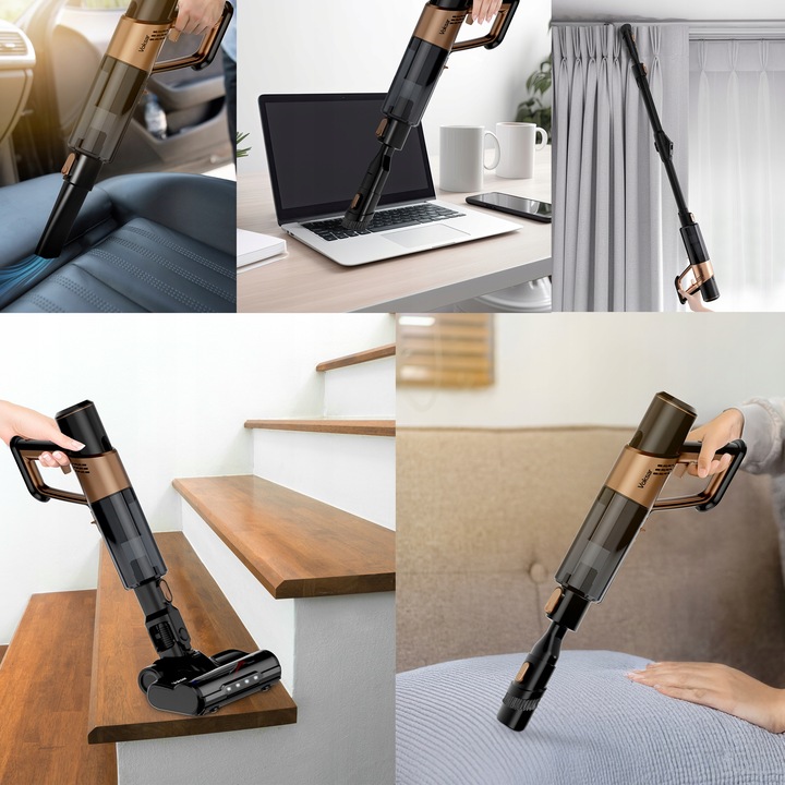 Odkurzacz Bezprzewodowy Pionowy Mopujący Myjący VOKSAR S11 PRO 5w1 LED