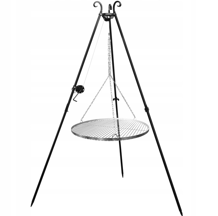 GRILL TRÓJNÓG OGNISKOWY FI 70 CM RUSZT NAD OGNISKO