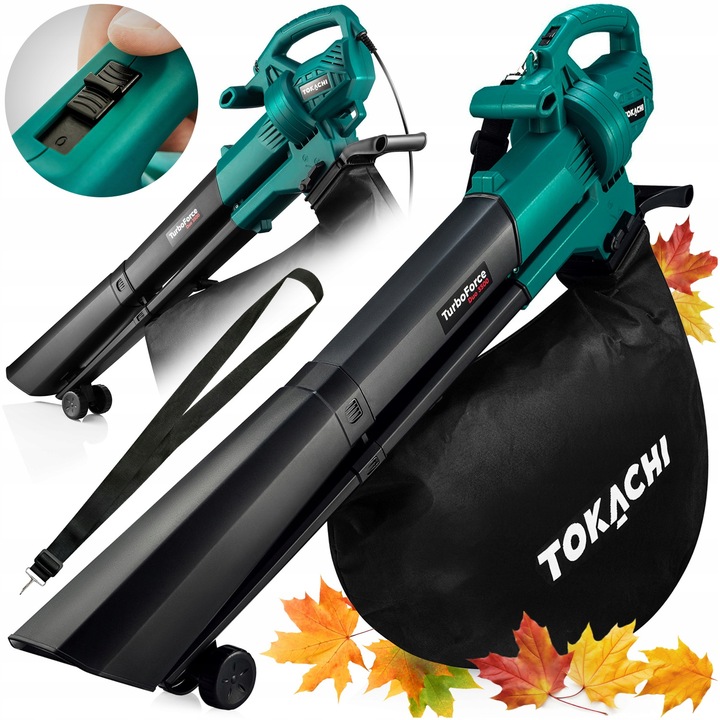 DMUCHAWA ELEKTRYCZNA DO LIŚCI 3500W OGRODOWA 3W1 ODKURZACZ