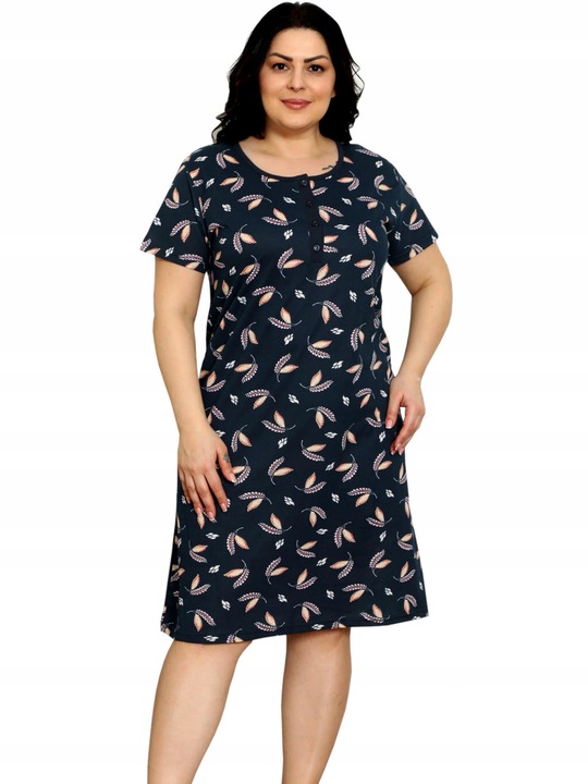 KOSZULA NOCNA 4 guziki LINIA PLUS SIZE nadwymiar DUŻA ROZMIARÓWKA duże XL