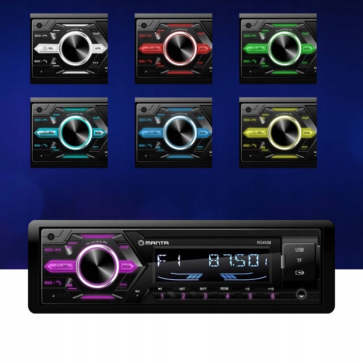 RADIO SAMOCHODOWE RADIOODTWARZACZ BLUETOOTH PILOT USB MP3 SD RDS