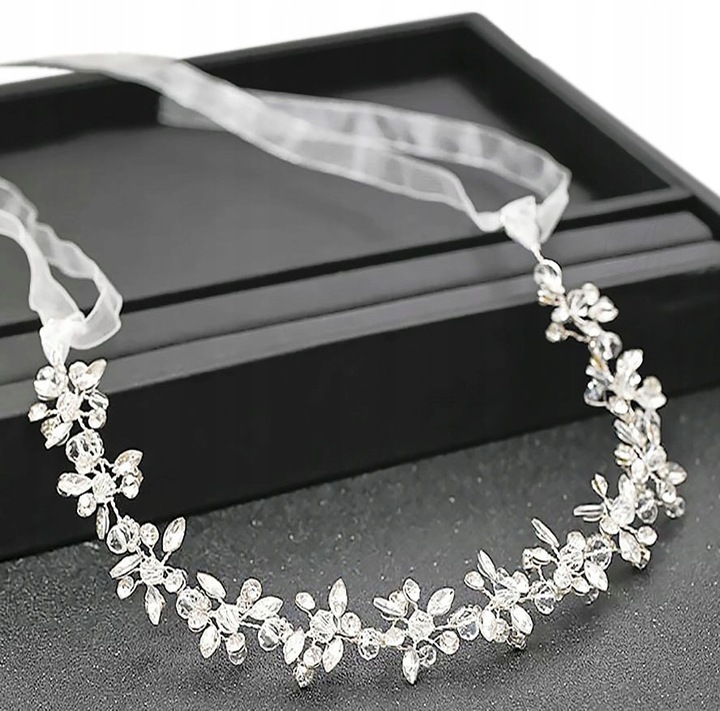 WIANEK NA KOMUNIĘ DEC92 komunijny dekoracja opaska biały na głowę jak żywy