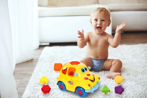 AUTO SORTER SAMOCHÓD Z KLOCKAMI NA BATERIĘ AUTKO WESOŁEK DLA DZIECI KLOCKI