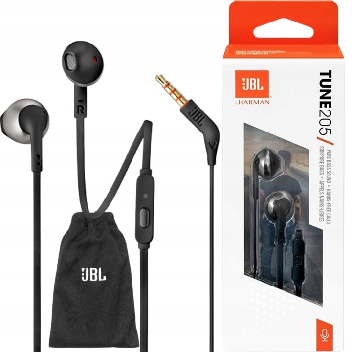Słuchawki przewodowe douszne JBL Tune 205