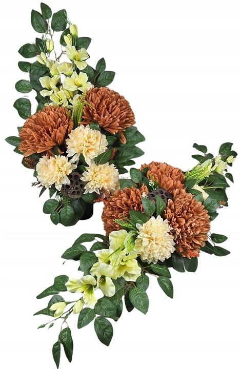 KOMPLET STROIK NA CMENTARZ BUKIET GRÓB KOMPOZYCJA NAGROBNA WSZYSTKICH ŚWIĘT