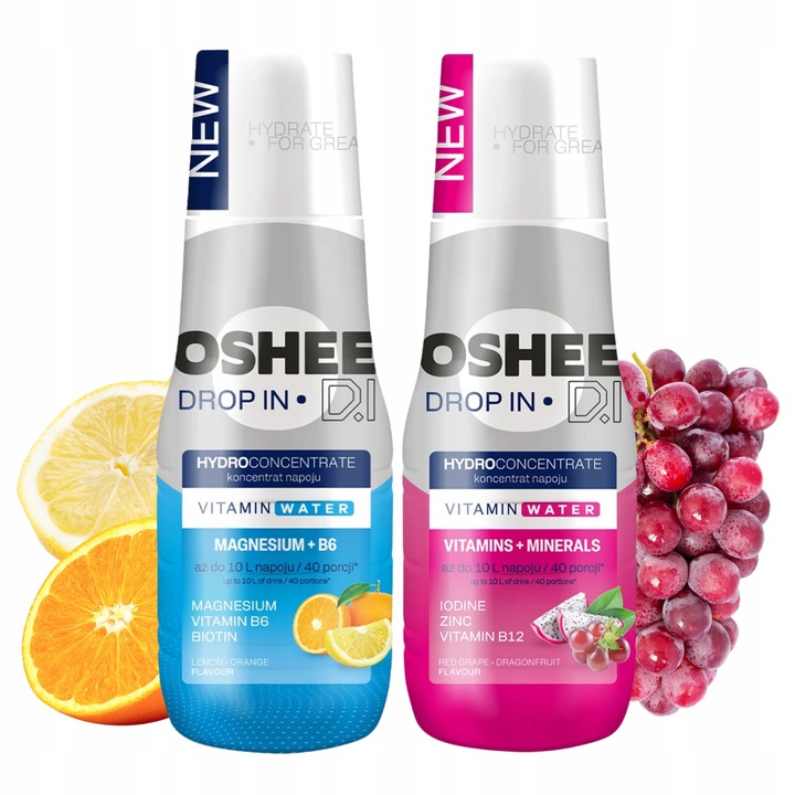 Syropy OSHEE Zestaw: Smoczy Owoc + OSHEE Pomarańcza Cytryna