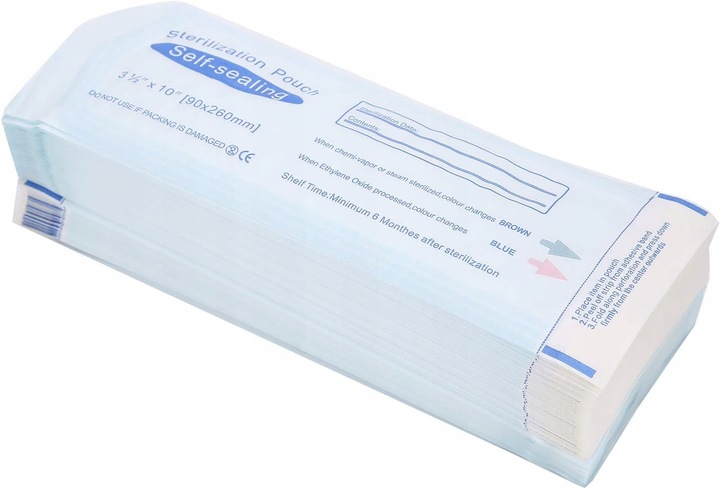 TOREBKI DO STERYLIZACJI NARZĘDZI PAKIET DO AUTOKLAWU 90 x 260 mm 200