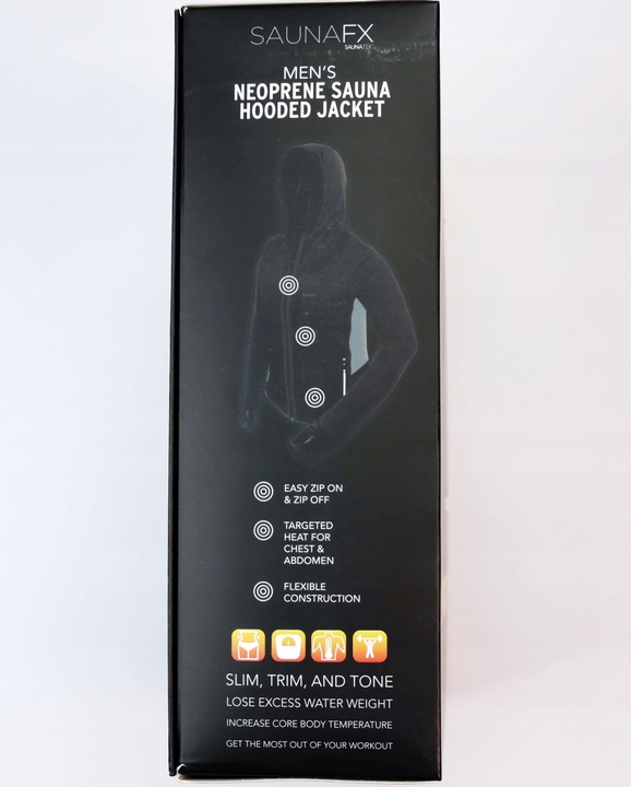 Kurtka z kapturem męska neopren Jogging Sauna Odblask FITNESS SAUNATEK r. L