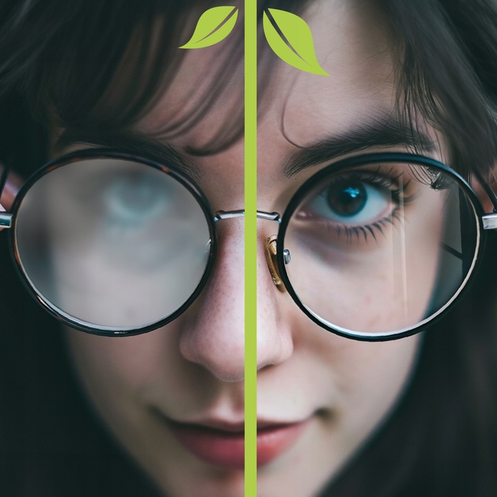 PŁYN DO CZYSZCZENIA OKULARÓW ZESTAW 4W1 Z MIKROFIBRĄ x2 + PŁYN