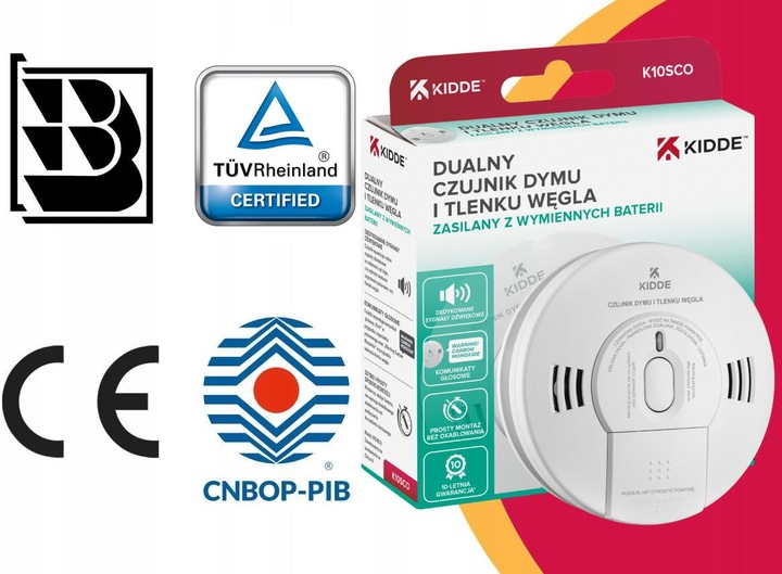 Czujnik czadu i dymu 2w1 Kidde K10SCO