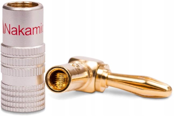 NAKAMICHI Wtyk głośnikowy bananowy kątowy HQ 4 szt