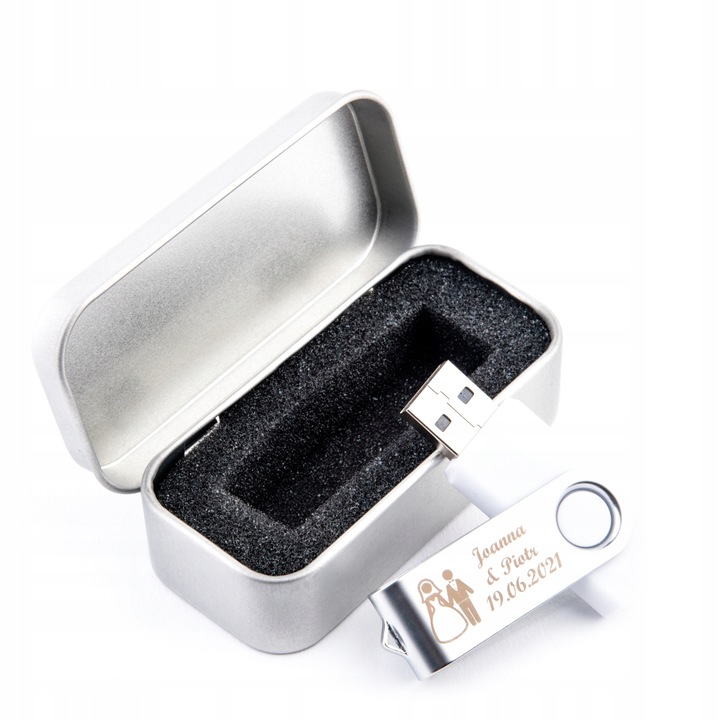 Pendrive 64 GB USB 2.0 pudełko + GRAWER ŚLUBNY