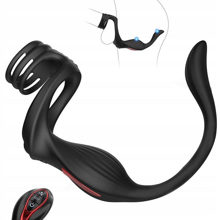 Wibrator prostaty 3w1 pierścień, analny, prostata