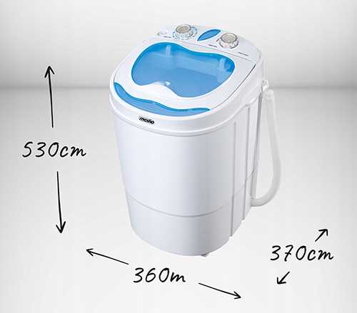 Pralko-wirówka turystyczna MS 8053 - kompaktowa, 3kg, wirowanie