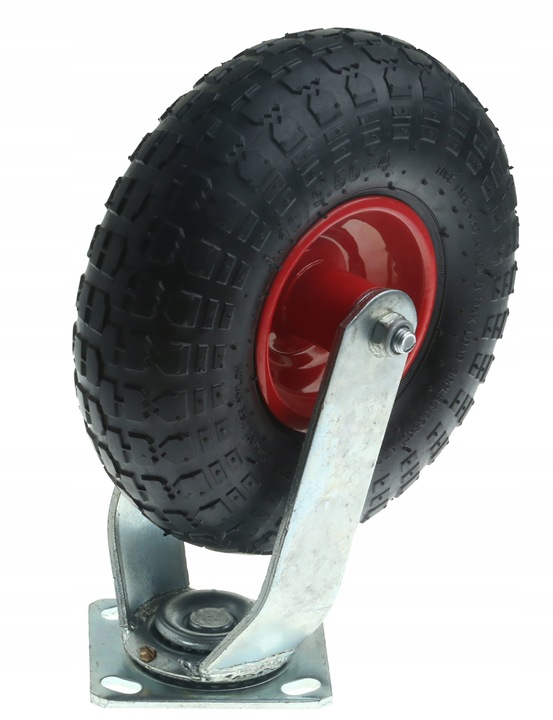 Koło pompowane 250mm 4.10/3.50-4 obrotowe skrętne 150kg wózka