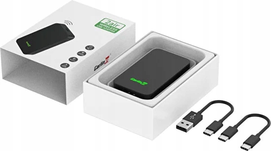 CARPLAY CARLINK 5.0 ADAPTER ANDROID AUTO APPLE BEZPRZEWODOWY MODUŁ CZARNY