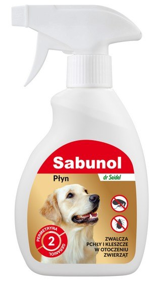 Sabunol Płyn SPRAY zwalczający pchły i kleszcze w otoczeniu psa 250ml