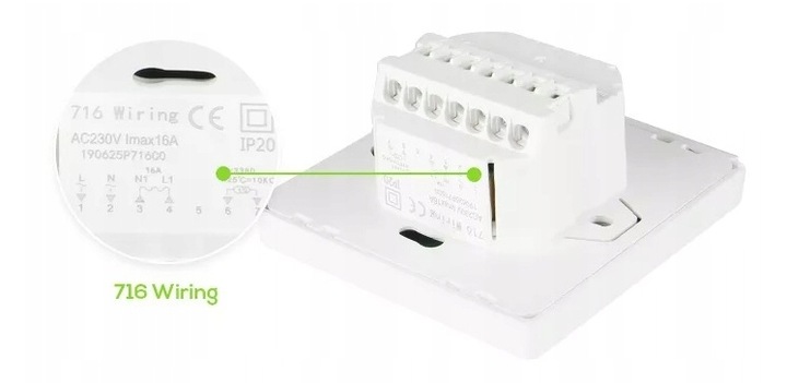 TERMOSTAT DO OGRZEWANIA PODŁOGOWEGO MATY GRZEWCZE WIFI TUYA LCD 16A SMART