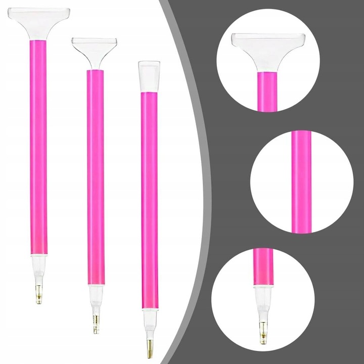 AKCESORIA DO MOZAIKI DIAMENTOWEJ DŁUGOPISY DO HAFTU WAŁEK TACKI POJEMNICZKI