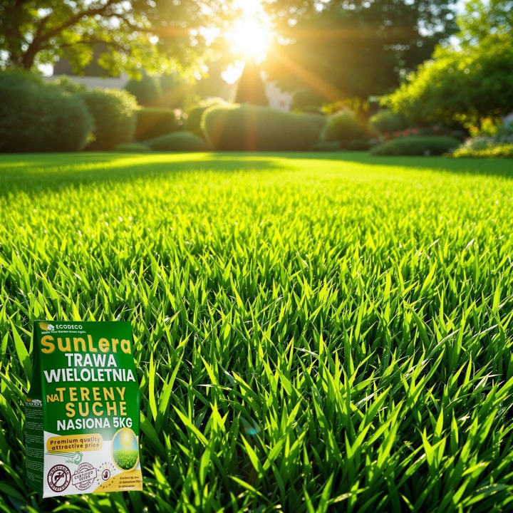 Trawa Nasiona Uniwersalna 5kg na Tereny Suche Trawnik 200m2 Mieszanka Traw