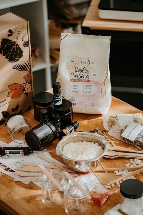 Zestaw do robienia wyrobu świec sojowych DUŻY idealny na PREZENT
