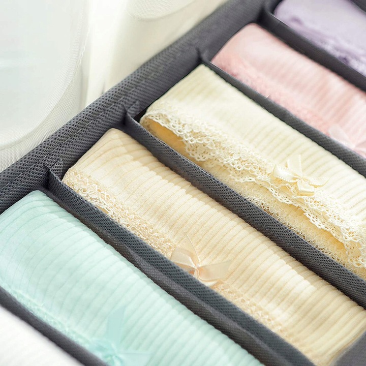 ORGANIZER DO SZUFLADY NA SKARPETKI SZAFY GARDEROBY 4 RODZAJE - SZARY