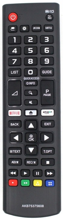 Pilot TV LG UNIWERSALNY do telewizora AKB75375608 LCD LED DO