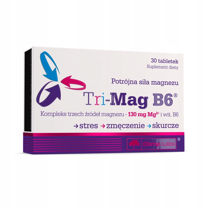 OLIMP TRI-Mag B6 3x30 tabl MAGNEZ WITAMINY I MINERAŁY WITAMINA B6