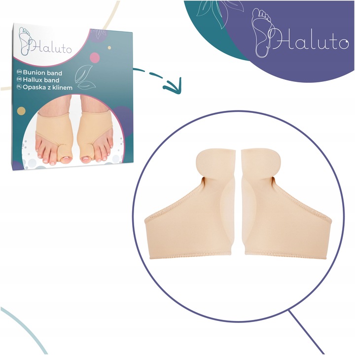 OPASKA na haluksy żelowy KLIN SEPARATOR OSŁONA bolącego guza PARA HALUTO