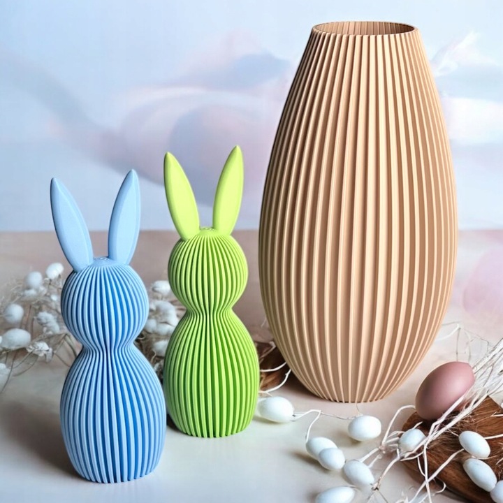 Wazon nietłukący 20 cm skandynawski Nowoczesny wazon 3D sztuczne kwiaty