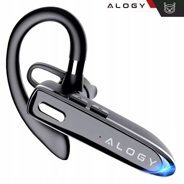 SŁUCHAWKA BLUETOOTH 5.1 ALOGY BEZPRZEWODOWY ZESTAW SŁUCHAWKOWY 12H ROZMÓW