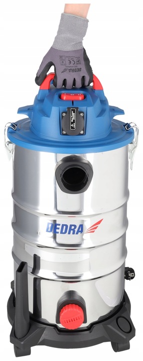 Odkurzacz DEDRA Bezworkowy Sucho Mokro 1400W 30L stal Gniazdo el.