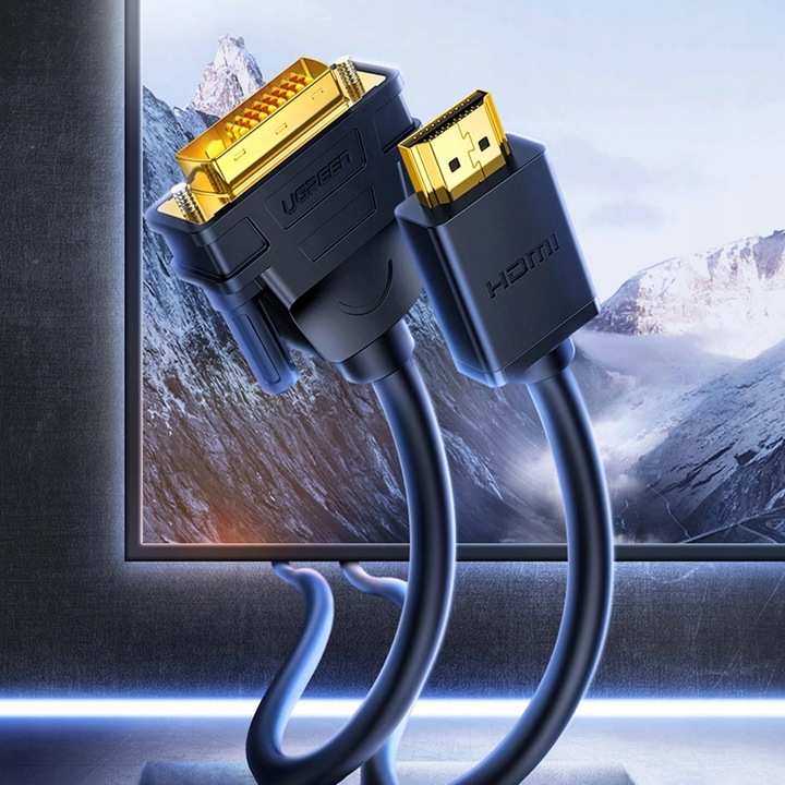 Ugreen Kabel Przejściówka Adapter DVI 24+1 do HDMI FHD 60Hz Męski 1,5m