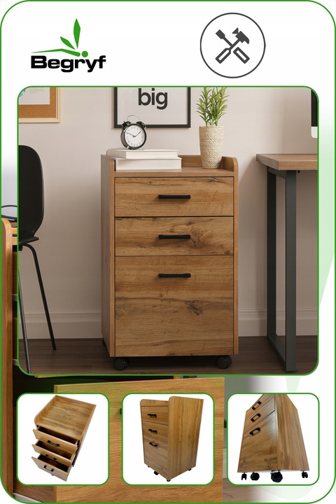 SZAFKA na kółkach STOLIK nocny SZUFLADA olcha REGAŁ do sypialni salonu