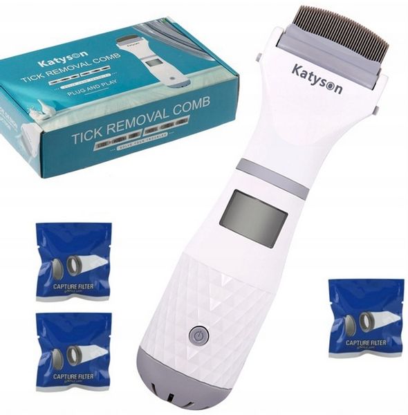 GRZEBIEŃ NA WSZY GNIDY USUWA PCHŁY ELEKTRYCZNY FILTR ODKURZACZ TERMINATOR