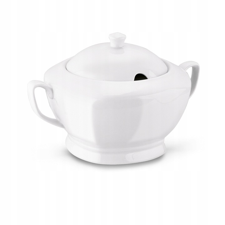 WAZA do ZUPY ROSOŁU biała waza do barszczu 2,5L ZASTAWA STOŁOWA Tadar