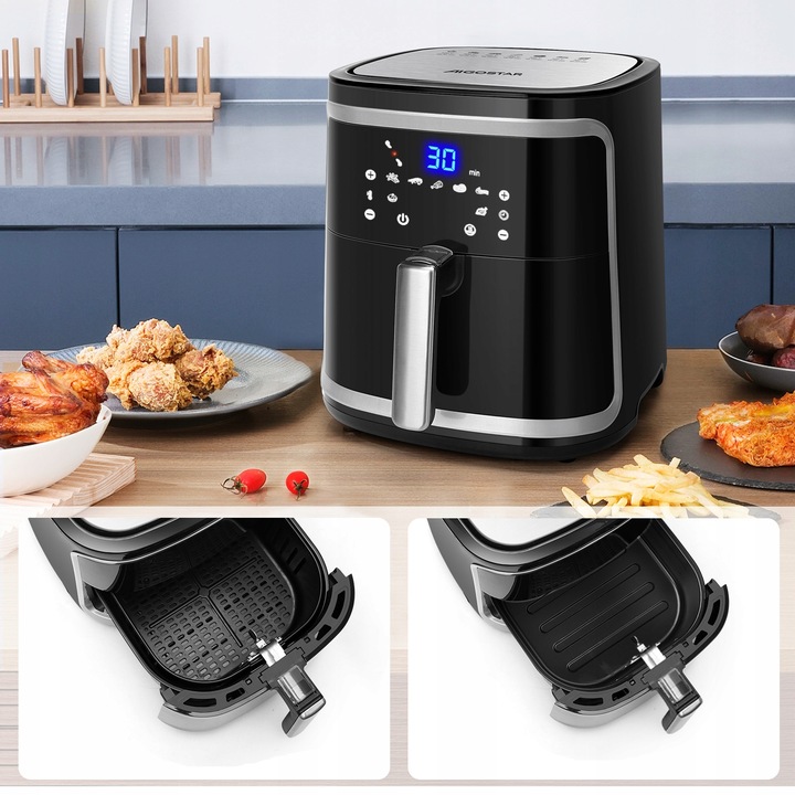 Frytkownica Beztłuszczowa XXL Aigostar Cube Air Fryer 1900W 7L